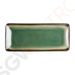 Olympia Nomi rechteckige Tapasteller grün-schwarz 24,5 x 11cm 6 Stück | 24,5 x 11cm | Steinzeug | grün-schwarz