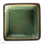 Olympia Nomi quadratische Tapasschalen grün-schwarz 11cm 6 Stück | 5 x 11 x 11cm | Steinzeug | grün-schwarz