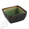 Olympia Nomi quadratische Tapasschalen grün-schwarz 11cm 6 Stück | 5 x 11 x 11cm | Steinzeug | grün-schwarz