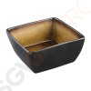 Olympia Nomi quadratische Tapasschalen gelb-schwarz 11cm 6 Stück | 5 x 11 x 11cm | Steinzeug | gelb-schwarz