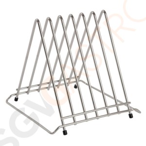 Hygiplas Edelstahl Ständer für 6 Schneidebretter Schneidebrettständer.