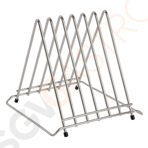 Hygiplas Edelstahl Ständer für 6 Schneidebretter Schneidebrettständer. Hygiplas Edelstahl Ständer für 6 Schneidebretter Schneidebrettständer.