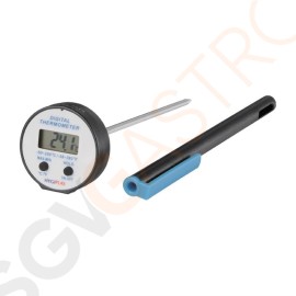Hygiplas runder Einstichthermometer Temperaturbereich: -50°C bis zu +150°C. LCD-Display.