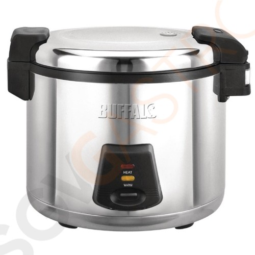 Buffalo Reiskocher 6L 1,95kW/230V | Kapazität: 13L gekochter Reis / 6L trockener Reis Buffalo Reiskocher 6L 1,95kW/230V | Kapazität: 13L gekochter Reis / 6L trockener Reis