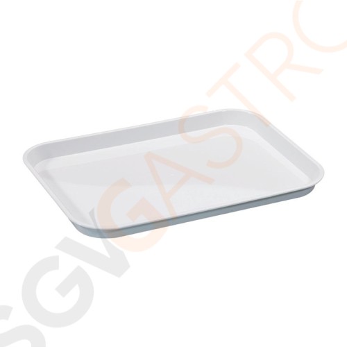 Serviertablett Polysterol weiß 35x25cm 35x25 cm.