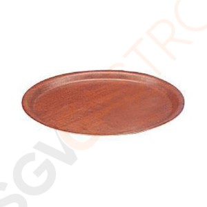 Olympia rundes Serviertablett Mahagonioptik 33cm 33(Ø)cm | Holz & Furnier | Mahagonioptik