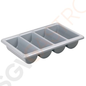 Kristallon stapelbarer Besteckkasten 4 Fächer 10 x 53 x 32,5cm (GN1/1) | 4 Fächer | Kunststoff Kristallon stapelbarer Besteckkasten 4 Fächer 10 x 53 x 32,5cm (GN1/1) | 4 Fächer | Kunststoff