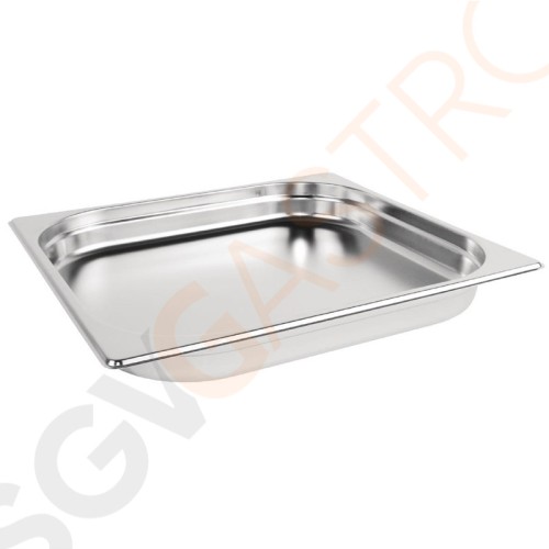 Vogue GN-Behälter Edelstahl 4cm GN2/3 GN2/3. Tiefe: 4cm. Kapazität: 3,5L.