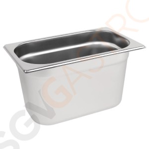 Vogue GN-Behälter Edelstahl 15cm GN1/4 GN1/4. Tiefe: 15cm. Kapazität: 4L.