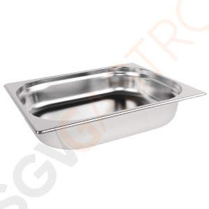 Vogue GN-Behälter Edelstahl 6,5cm GN1/2 GN1/2. Tiefe: 6,5cm. Kapazität: 4L. Vogue GN-Behälter Edelstahl 6,5cm GN1/2 GN1/2. Tiefe: 6,5cm. Kapazität: 4L.