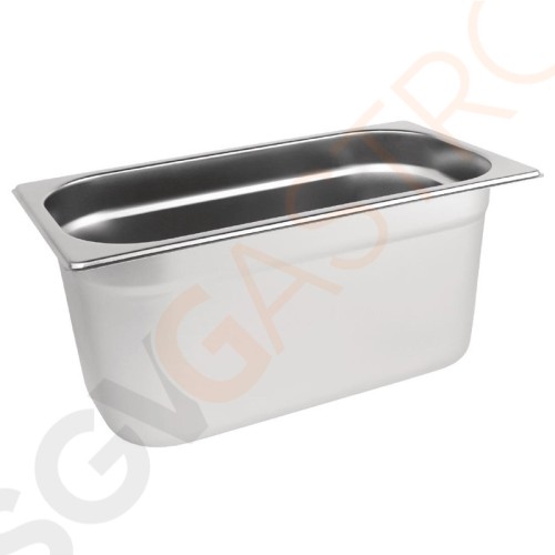 Vogue GN-Behälter Edelstahl 15cm GN1/3 GN1/3. Tiefe: 15cm. Kapazität: 5,7L. Vogue GN-Behälter Edelstahl 15cm GN1/3 GN1/3. Tiefe: 15cm. Kapazität: 5,7L.