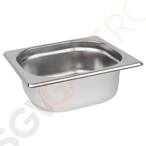 Vogue GN-Behälter Edelstahl 6,5cm GN1/6 GN1/6. Tiefe: 6,5cm. Kapazität: 1L. Vogue GN-Behälter Edelstahl 6,5cm GN1/6 GN1/6. Tiefe: 6,5cm. Kapazität: 1L.