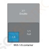 Vogue GN-Behälter Edelstahl 15cm GN1/6 GN1/6. Tiefe: 15cm. Kapazität: 2,2L. Vogue GN-Behälter Edelstahl 15cm GN1/6 GN1/6. Tiefe: 15cm. Kapazität: 2,2L.