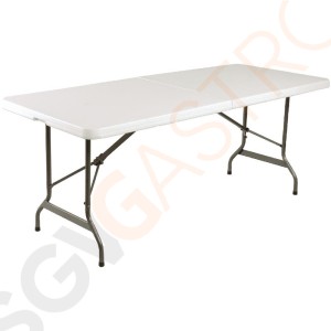 Bolero rechteckiger Klapptisch weiß 183cm 182,9(L)cm | Polyethylen und Stahl | weiß