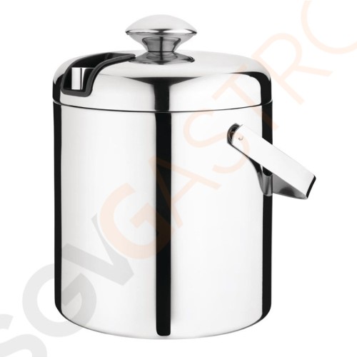 Eiseimer mit Deckel und Zange 1,23L Kapazität: 1,23L | 15 x 14(Ø)cm | Edelstahl