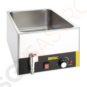 Buffalo Bain-Marie mit Ablaufhahn Geeignet für 2 x GN1/3, 2 x GN1/6 | 1,3kW/230V
