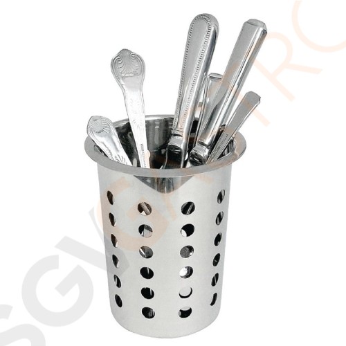 Runder Besteckbehälter Edelstahl Passend für Besteckhalter S556-S558 | 13,5(H)cm | Edelstahl