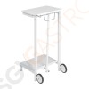 Jantex mobiler Abfallsackhalter Pedalbedienung | Stahl | 2 Rollen an Hinterseite