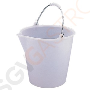 Jantex Kunststoffeimer 12L Kapazität: 12L | weiß | mit Schüttrand