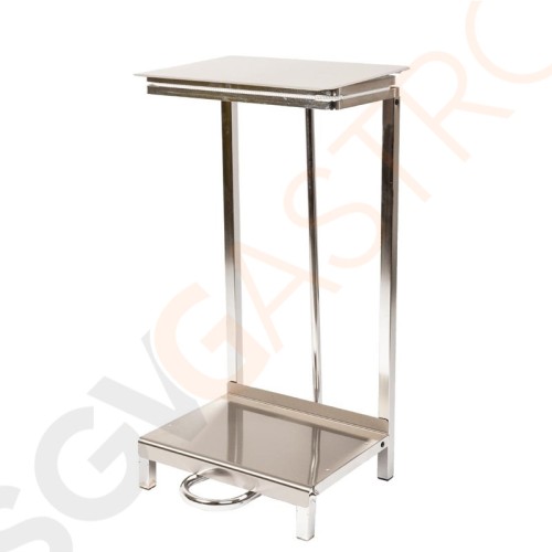 Jantex Abfallsackhalter Pedalbedienung | Edelstahl und verchromter Stahl