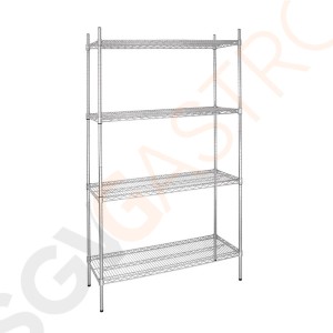 Vogue Vorratsregal 91,5 x 45,7cm 4 Regalablagen | galvanisch verzinktes Metall | 184 x 91,5 x 45,7cm Vogue Vorratsregal 91,5 x 45,7cm 4 Regalablagen | galvanisch verzinktes Metall | 184 x 91,5 x 45,7cm