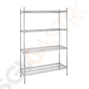 Vogue Vorratsregal 122 x 45,7cm 4 Regalablagen | galvanisiertes Zink | 184 x 122 x 45,7cm Vogue Vorratsregal 122 x 45,7cm 4 Regalablagen | galvanisiertes Zink | 184 x 122 x 45,7cm