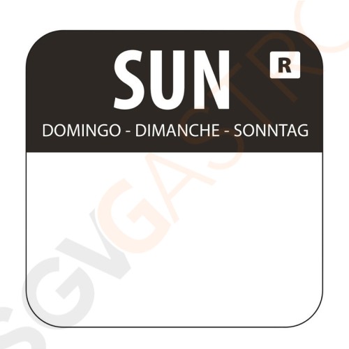 Vogue Farbcode Sticker Sonntag schwarz Farbcode Sticker, Sonntag/schwarz.