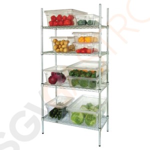 Vogue Vorratsregal 183 x 45,7cm 4 Regalablagen | galvanisiertes Zink | 184 x 183 x 45,7cm Vogue Vorratsregal 183 x 45,7cm 4 Regalablagen | galvanisiertes Zink | 184 x 183 x 45,7cm