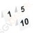 Olympia Tischnummernschilder Kunststoff 1 - 10 Nummer 1 - 10 | Kunststoff | Schwarz auf Weiß