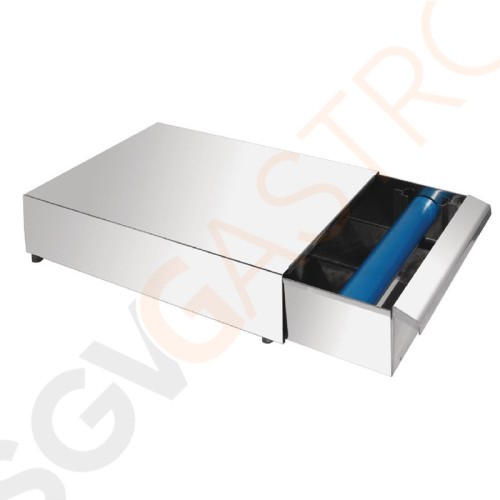 Kaffeesatzlade Edelstahl | 9 x 25,5 x 41cm