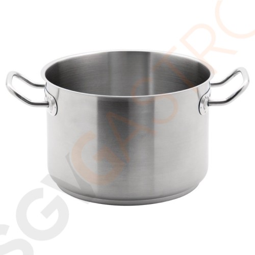 Vogue Edelstahl Kochtopf 7 Liter Größe: 240(Ø)mm | Material: Edelstahl | Induktionsgeeignet | Deckel: M950