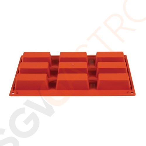 Pavoni Formaflex Backform Silikon 9 rechteckige Küchlein GN 1/3