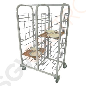 Craven Tablettwagen Stahl 20 Tabletts Material: Epoxid-beschichteter Stahl | 150(H) x 109,5(B) x 40,5(T)cm | Kapazität: 20 Tabletts / 60kg