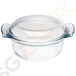 Pyrex runder Glas Schmortopf 1,5L Größe (cm): 24,5 x 19,5 x 9,5 | Material: Glas