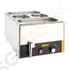 Buffalo Bain-Marie mit Ablaufhahn und GN-Behältern Inklusive 2x GN1/3- und 2x GN1/6-Behälter mit Deckel | 1,3kW/230V