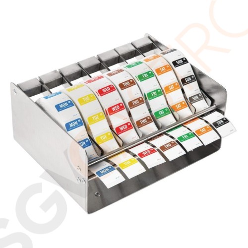 Vogue Etikettenset 2,5cm mit Edelstahlspender 7000 Etiketten | Größe: 2,5 x 2,5cm Vogue Etikettenset 2,5cm mit Edelstahlspender 7000 Etiketten | Größe: 2,5 x 2,5cm