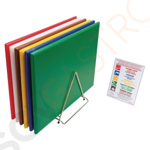 Hygiplas extra großes Schneidebretter Set mit hoher Dichte inklusive Ständer und Poster Set 45x60x2,5cm.