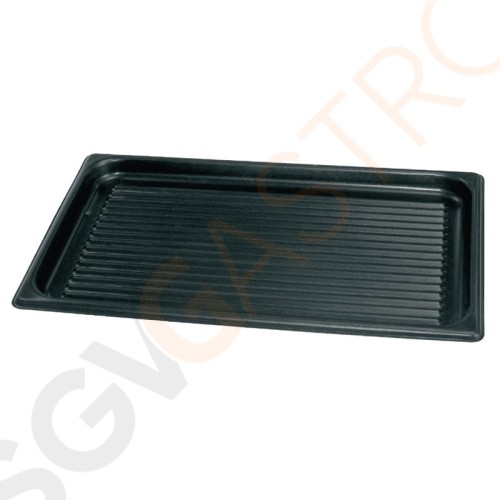 Vogue GN-Backblech mit Antihaft-Beschichtung gerillt 530x325x30 mm. Vogue GN-Backblech mit Antihaft-Beschichtung gerillt 530x325x30 mm.