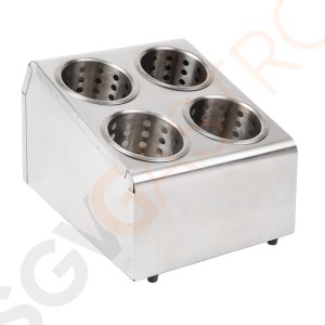 Olympia Besteckhalter 4 Fächer mit Edelstahlbehältern 21 x 25,5 x 30cm | 4 Fächer | inklusive Edelstahlbehälter