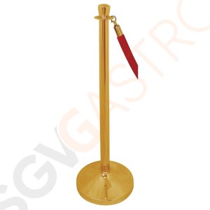 Bolero Abgrenzungsständer mit flachem Kopf Messing Flacher Kopf | messingplattiert | einzeln verkauft