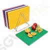 Hygiplas dickes Schneidebretter Set mit geringer Dichte inklusive Ständer und Poster Set mit 6 Schneidebrettern (2cm dick) Edelstahlständer und Farbcodediagramm. Hygiplas dickes Schneidebretter Set mit geringer Dichte inklusive Ständer und Poster Set mit 6 Schneidebrettern (2cm dick) Edelstahlständer und Farbcodediagramm.
