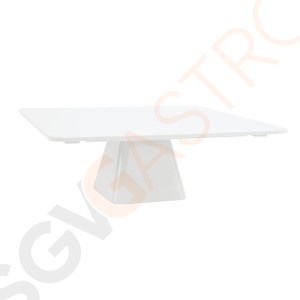 Kristallon niedriger quadratischer Kuchenständer 30cm 8 x 30 x 30cm | Melamin | weiß