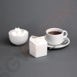 Olympia Whiteware Milchkännchen als Milchpackung 14cl 6 Stück | Inhalt: 14cl | Porzellan