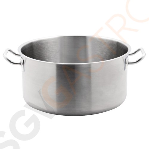 Vogue Edelstahl Kochtopf 18,5L Größe: 360(Ø)mm | Material: Edelstahl | Induktionsgeeignet | Deckel: T147