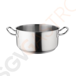 Vogue Edelstahl Kochtopf 4,5L Größe: 240(Ø)mm | Material: Edelstahl | Induktionsgeeignet | Deckel: M950