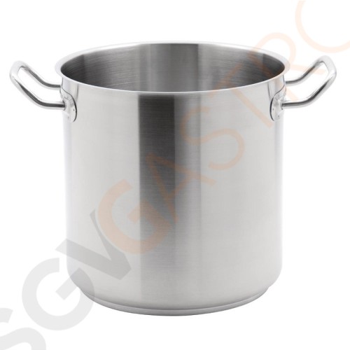 Vogue tiefer Suppentopf 10,5L Größe: 240(Ø)mm | Material: Edelstahl | Induktionsgeeignet | Deckel: M950