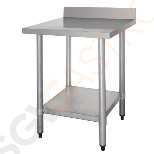 Vogue Arbeitstisch mit Aufkantung und Regalboden 60 x 60cm T379 | Größe: 90(H) x 60(B) x 60(T)cm