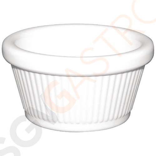 Kristallon gerillte Auflaufförmchen weiß 5,7cl 12 Stück | 7(Ø)cm | Kapazität: 5,7cl | Melamin | weiß