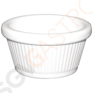 Kristallon gerillte Auflaufförmchen weiß 8,5cl 12 Stück | 7,6(Ø)cm | Kapazität: 8,5cl | Melamin | weiß