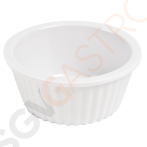 Kristallon gerillte Auflaufförmchen weiß 2,8cl 12 Stück | 5,7(Ø)cm | Kapazität: 2,8cl | Melamin | weiß